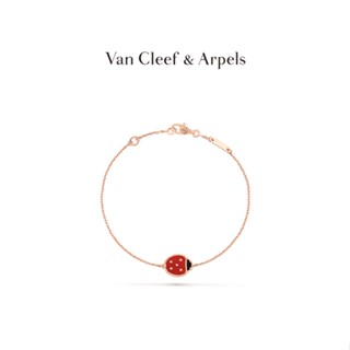 [พร้อมส่ง] Vca Van Cleef &amp; Arpels Lucky Spring Ladybug ปีกปิดสร้อยข้อมือ สีโรสโกลด์