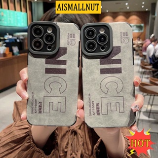 เคสโทรศัพท์มือถือหนังแกะ กันฝุ่น กันกระแทก ลาย NICE สําหรับ IPhone 14 13 11 12 Pro Max 7 8 Plus X XR XSMAX