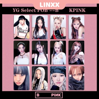 Linxx โปสการ์ด อัลบั้มโลโม่ YG Select POB Kpop สีดํา สีชมพู 4 ชิ้น