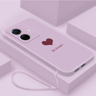 Realme C55 C35 C33 C31 C30s C30 เคสซิลิโคนนิ่ม เนื้อแมตต์ ทรงสี่เหลี่ยม ลายหัวใจ เรียบง่าย