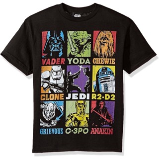 เสื้อยืดแขนสั้นTee leee เสื้อยืดผู้ชาย Star Wars Boys Big Pop Art Revenge Players Graphic Tee t shirt men cottonS-5XL