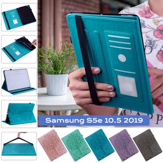 เคสหนัง ฝาพับแม่เหล็ก พร้อมช่องใส่บัตร สําหรับ Samsung Tab S5e 10.5 2019 SM-T720 SM-T725