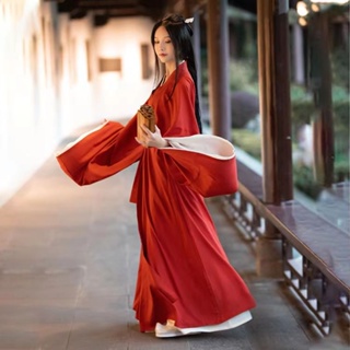 Hanfu หญิง Wei Jinfeng Xianqi สไตล์การเต้นรําโบราณเครื่องแต่งกาย Chao Xian Zhiqi การถ่ายภาพสมจริงเครื่องแต่งกาย