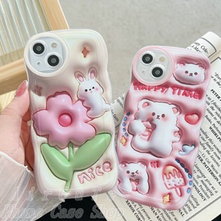 เคส Samsung A14 A13 A12 M12 A11 M11 A04 A04S A03 A03S A02 M02 A02S A71 A54 A53 A52 A52S A51 A50 A50S A34 A33 A32 A31 A30 A30S A24 A23 A22 A21S A20 A10S 4G 5G Transparent Wave Bear Rabbit Soft Case