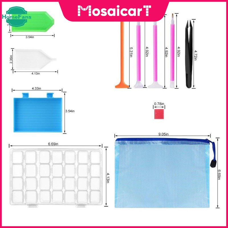 【MA พร้อมส่ง】ชุดเครื่องมือวาดภาพปักเพชร 11 20 45 127 ชิ้น พร้อมแหนบปากกา แบบเหนียว สําหรับผู้เริ่มต้น - รูปที่ 6