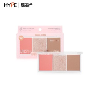 บลัชออน ไฮไลท์ คอนทัวร์ SIVANNA COLORS ULTIMATE GLOW sugar face palatte blooming your own beauty (HF189)