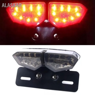 ALASKAR รถจักรยานยนต์ LED ไฟท้ายด้านหลัง 21 โคมไฟลูกปัด DC12V แสงสีแดงกันน้ำเหมาะสำหรับรถมอเตอร์ไซด์