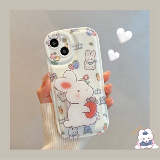 เคสโทรศัพท์มือถือคู่รัก แบบนิ่ม ลายกระต่าย 3D หมุนได้ พับได้ สําหรับ Xiaomi 11 Lite 5G NE 12T 9 10 11 12 12S Pro POCO F3 X3 GT X4 NFC M3 Pro F4 Redmi Note 10 Pro 5G