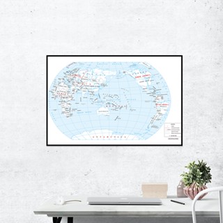 ขายดี ภาพวาด The Map of World ขนาด 90*60 ซม. สําหรับตกแต่งบ้าน ออฟฟิศ ห้องเรียน