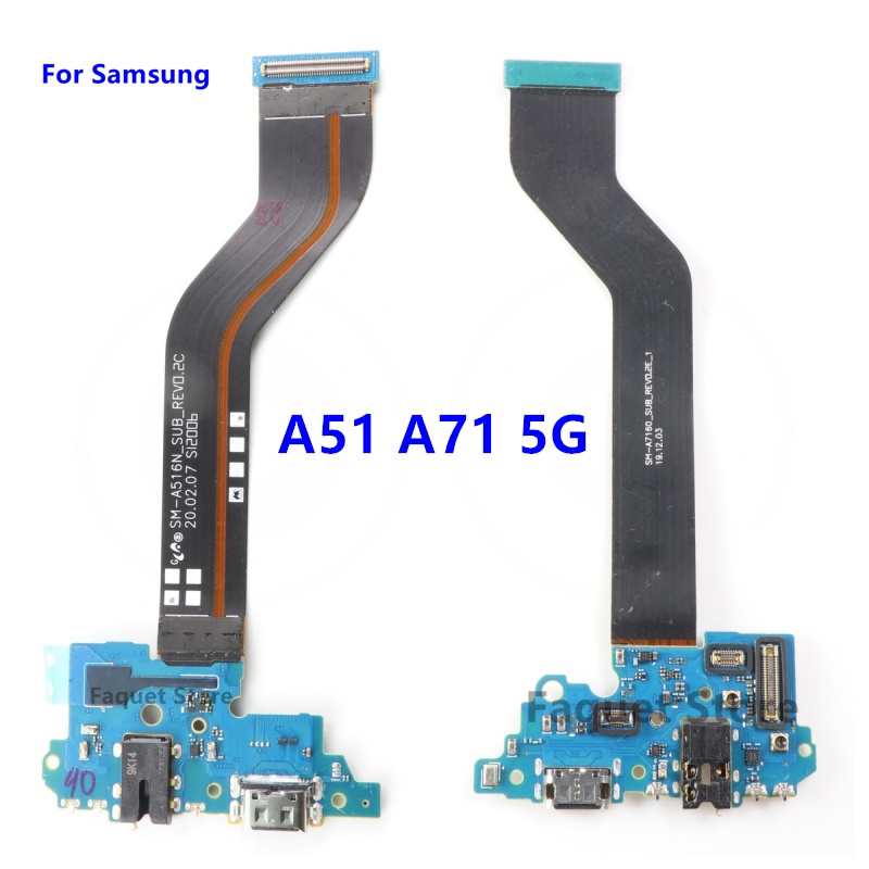 ของแท้ บอร์ดชาร์จ USB สายเคเบิลอ่อน สําหรับ Samsung Galaxy A51 A71 5G A516N A716N A516B