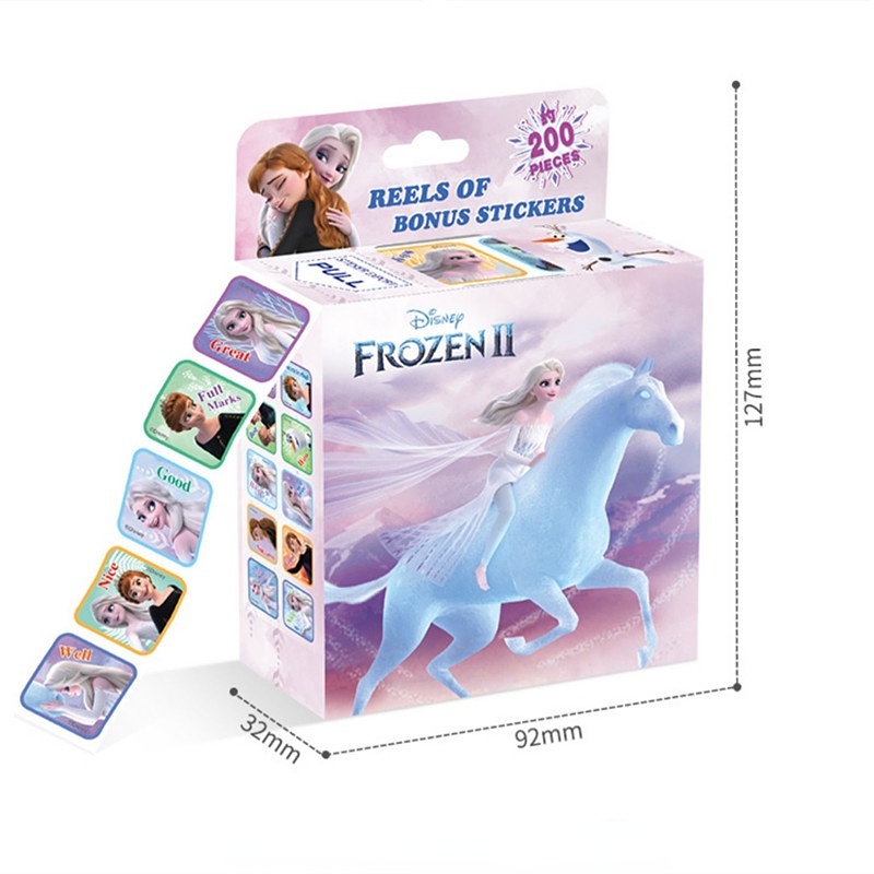 สติกเกอร์ ลายการ์ตูนดิสนีย์เจ้าหญิง Frozen Sofia สําหรับติดตกแต่งกล่อง 200 แผ่น ต่อกล่อง