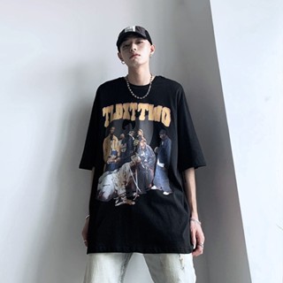 O.O Fashion เสื้อยืด oversize 2023 เสื้อยืดผู้ชาย23030304