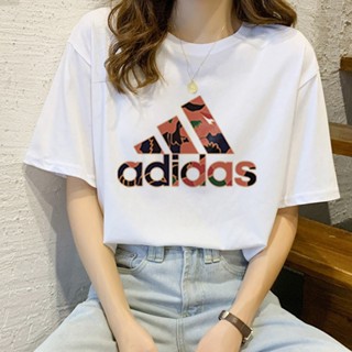 เสื้อยืดผ้าฝ้าย 100% พิมพ์ลาย AD คุณภาพสูง แฟชั่นสําหรับผู้หญิง