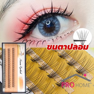 ProHome ช่อขนตาปลอมสไตล์ธรรมชาติ 10D 8/10/12 มม. False Eyelashes