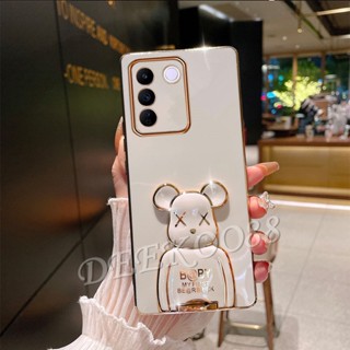 เคสโทรศัพท์มือถือ ลายหมีน่ารัก พร้อมขาตั้ง สําหรับ VIVO V29 5G VIVOV29 2023