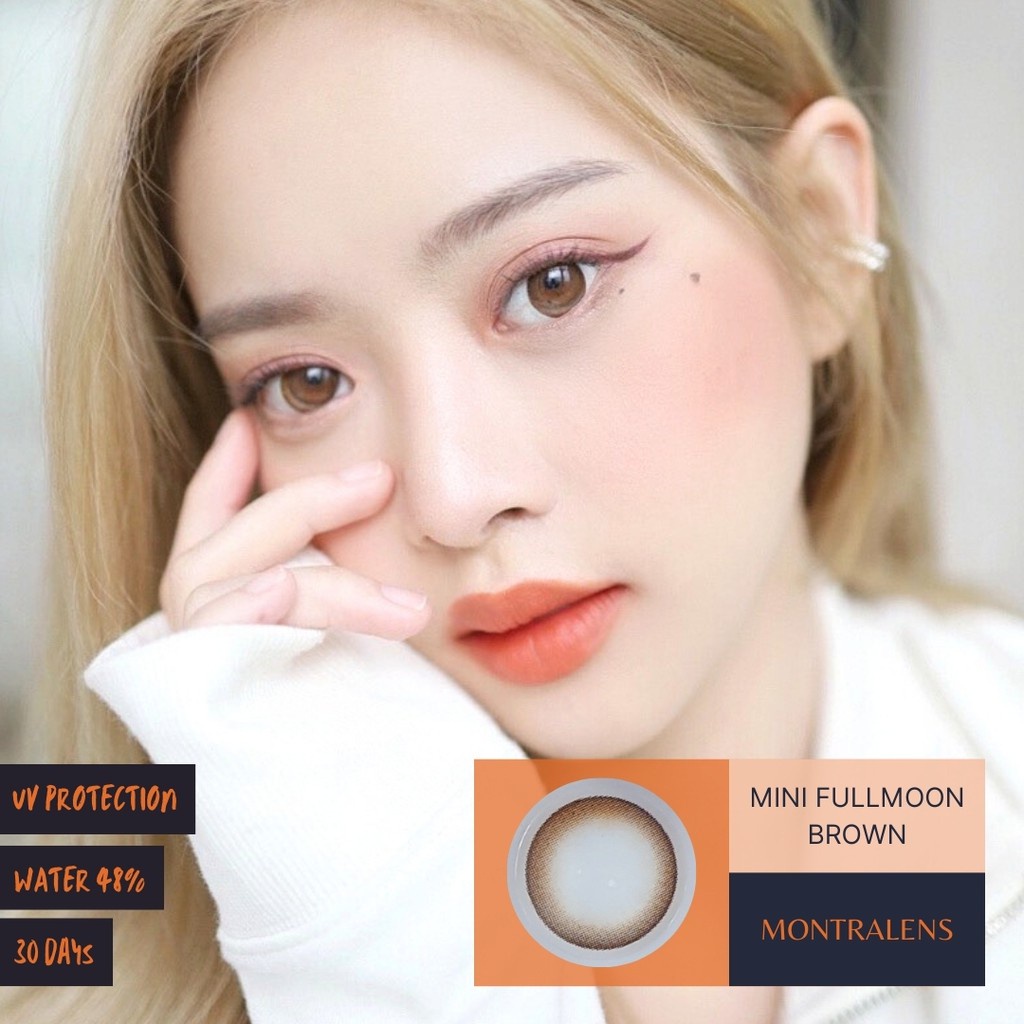 คอนแทคเลนส์ ✨ขนาดมินิ✨Brown✨Mini Fullmoon (Montra)