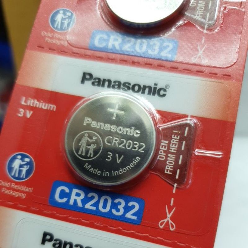 [ถ่านเเท้ได้5ก้อน] Panasonic CR 2032/5BE Lithium  (3.V) ถ่าน