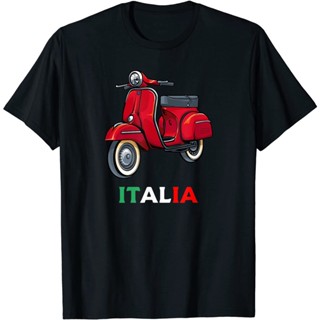 ขายเสื้อยืด พิมพ์ลายรถจักรยานยนต์ Vespa Italian Biker Bike Rider Love Italy Scooter สําหรับผู้ชาย และผู้หญิง - เสื้อยืดผ