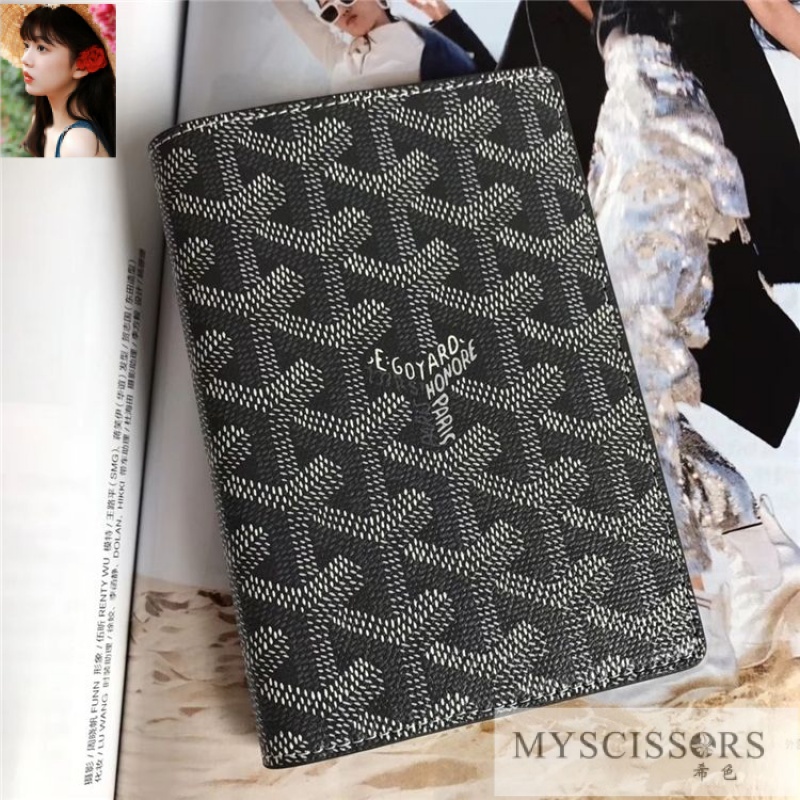 Goyard goyard goyard Dog Tooth Passport Holder Multifunctional Document Card Holder เปลี ่ ยนแฟชั ่ 