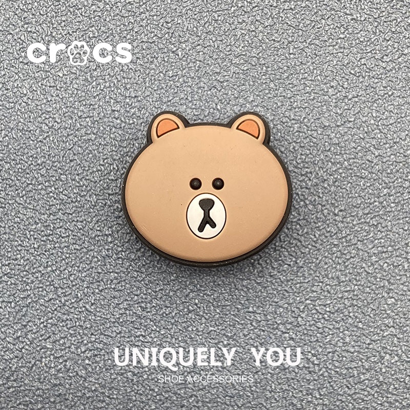 Crocs jibbitz charms line friends ตัวติดรองเท้าแฟชั่น ลายการ์ตูน สีน้ําตาลโคนี่ แซลลี่