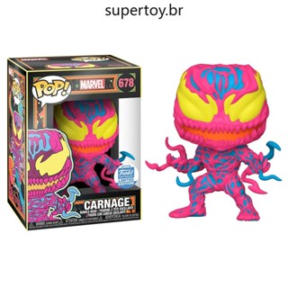 Funko POP 678 Marvel: Carnage (Black Light) Exclusive Action Figure Toys