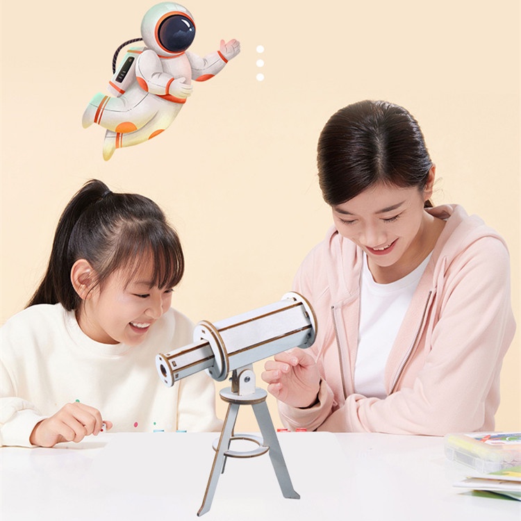 โมเดลกล้องโทรทรรศน์ตาเดียว แบบไม้ DIY รูปที่ 6