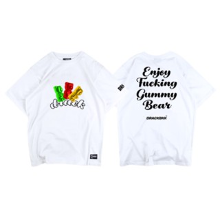 [S-5XL]DRACK - GUMMY BEAR/W สีขาว เสื้อยืดคอกลม