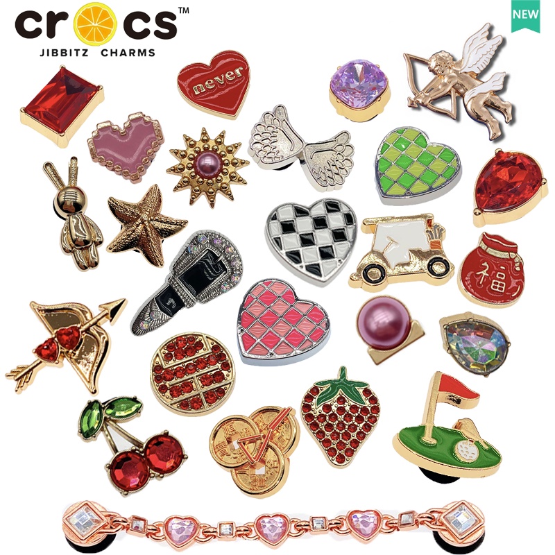 Jibbitz crocs charm Metal จี้โลหะ รูปดอกไม้ คุณภาพสูง อุปกรณ์เสริม สำหรับรองเท้า 2024 ตัวติดรองเท้า crocs แฟชั่น
