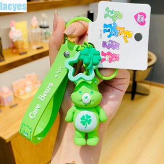 Lacyes จี้ห้อยกระเป๋า PVC ลายการ์ตูนหมีน่ารัก 3D สไตล์เกาหลี สําหรับผู้หญิง และผู้ชาย Y2K