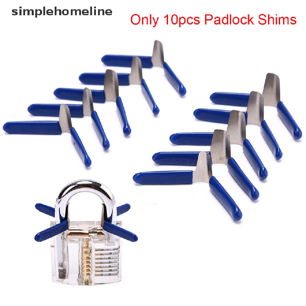 [simplehomeline] 10pcs Padlock Shim Picks Set Lock Pick Accessories Set Lock Home Locksmith Tools New Stock