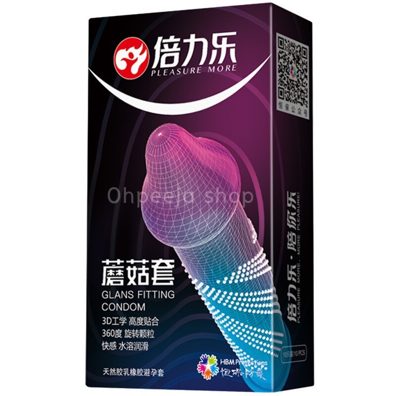 ถุงยาง  เกลียว 360 องศา แถม อึด  บรรจุ 10 ชิ้น / กล่อง