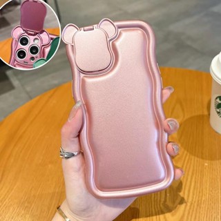 เคสโทรศัพท์มือถือ ป้องกันเลนส์กล้อง กันกระแทก ลายหมี สําหรับ iphone 14 pro max 13 12 11 pro max