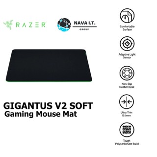 COINSคืน15%⚡FB9JMZV6⚡ RAZER GIGANTUS V2 SOFT LARGE GAMING MOUSE MAT Cรับประกัน 1ปี