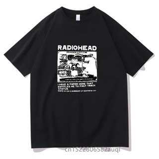 Ctig 【พร้อมส่ง】เสื้อยืดแขนสั้น ผ้าฝ้ายแท้ พิมพ์ลาย Radiohead North America Tour สีดํา สไตล์ฮิปฮอป ไซซ์ EU สําหรับผู้ชาย