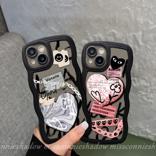 เคสโทรศัพท์มือถือ ขอบหยัก ลายหัวใจ Comme des Garcons สําหรับ Redmi 10 10C A1 A1+ 10A 9T 9 9A 9C NFC Mi 11T Pro Redmi Note 8 9 10 11s 9s 10s 11 11Pro 10Pro Max POCO M3 X3 NFC Pro เคสนิ่ม