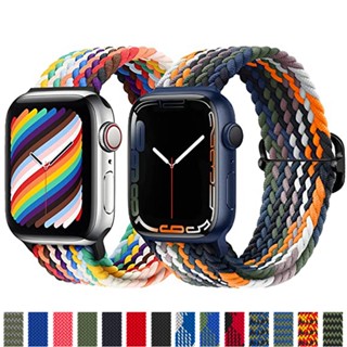 สายนาฬิกาข้อมือไนล่อนถัก ปรับได้ สําหรับ Apple watch band 49 มม. 45 มม. 41 มม. 44 มม. 40 มม. 38 มม. 42 มม. iWatch Ultra 8 7 6 5 3 SE