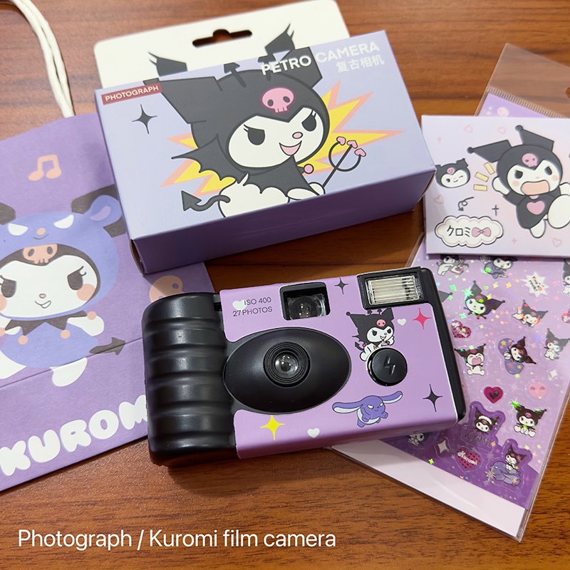 ฟิล์มถ่ายรูป ลาย My Melody Kuromi Kawaii แบบใช้แล้วทิ้ง 27 แผ่น