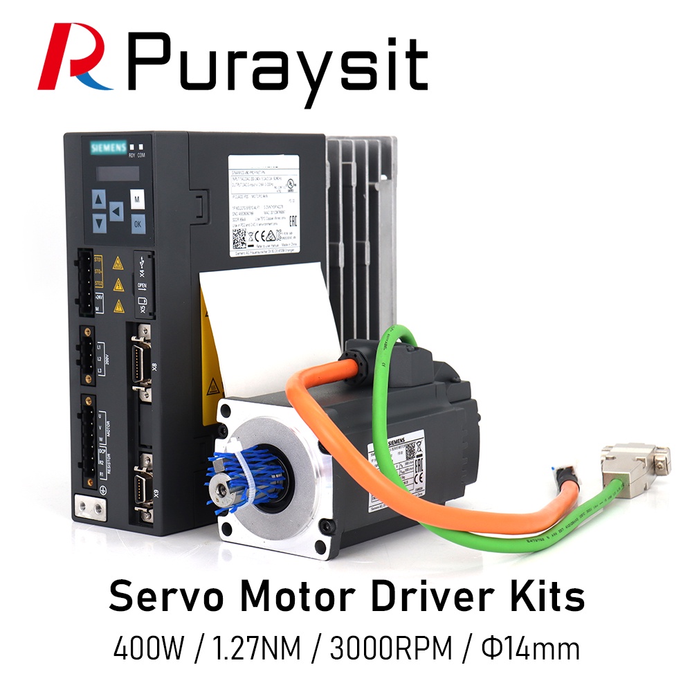 YY Puraysit Servo มอเตอร์ชุด 400W 6SL3210-5FB10-4UA1 1FL6034-2AF21-1MA1 1.27NM 2.6A 3000RPM พร้อมสาย