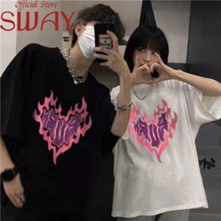 SWAY  เสื้อยืด เสื้อผ้าผู้หญิงแฟชั่น เสื้อยืดผู้หญิง สันทนาการ สะดวกสบาย  คุณภาพสูง Korean Style ทันสมัย Comfortable C28A049 36Z230909