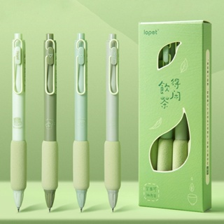 ปากกาหมึกเจล แบบแห้งเร็ว ขนาด 0.5 มม. สีดํา 4 ชิ้น สําหรับนักเรียน
