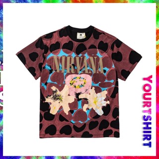 เสื้อยืดแขนสั้น พิมพ์ลายกราฟฟิค Nirvana Heart Box ขนาดใหญ่ สไตล์เกาหลี วินเทจ เรโทร เหมาะกับคู่รัก สําหรับผู้ชาย และผู้หญิง