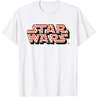 เสื้อยืดแขนสั้นเสื้อยืดโอเวอร์ไซส์เสื้อยืด พิมพ์ลายโลโก้ Star Wars สําหรับผู้ใหญ่ เหมาะกับวันวาเลนไทน์ S-5XLS-5XL