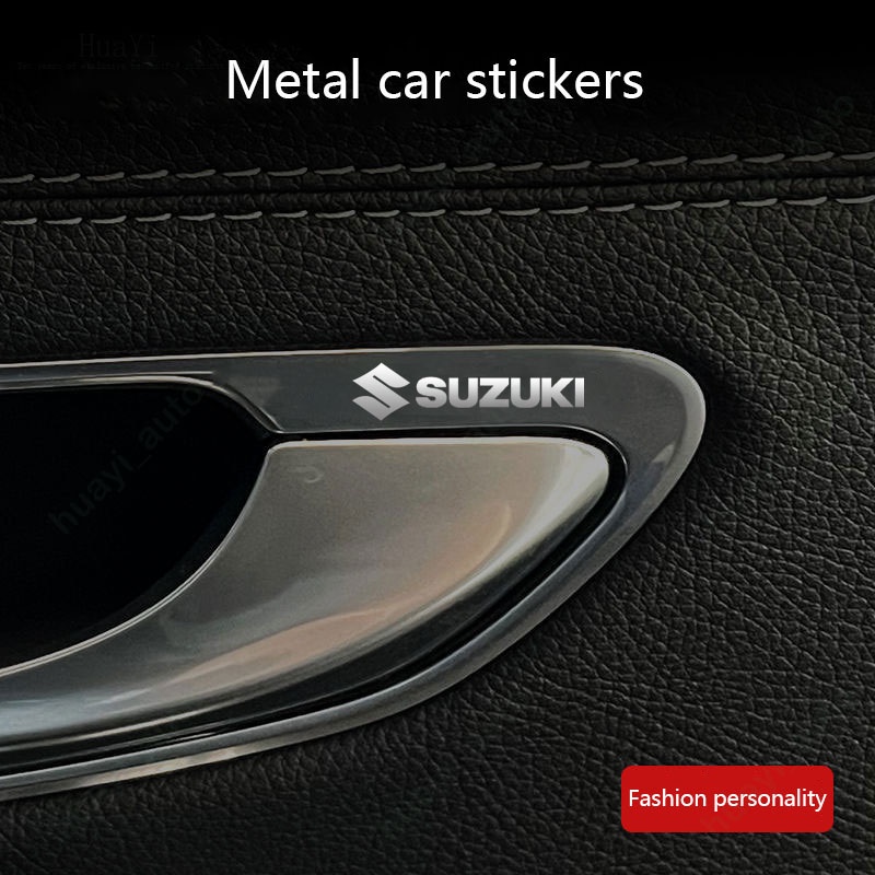 Suzuki สติกเกอร์โลโก้โลหะ 3D ติดตกแต่งภายในรถยนต์ สําหรับ Swift XL7 vitara Jimny SX4 S-Cross Presso Ciaz ERTIGA Celerio