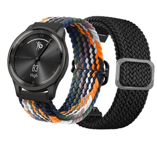 สายนาฬิกาข้อมือไนล่อนถัก ยืดหยุ่น ปรับได้ สําหรับ Garmin Vivomove