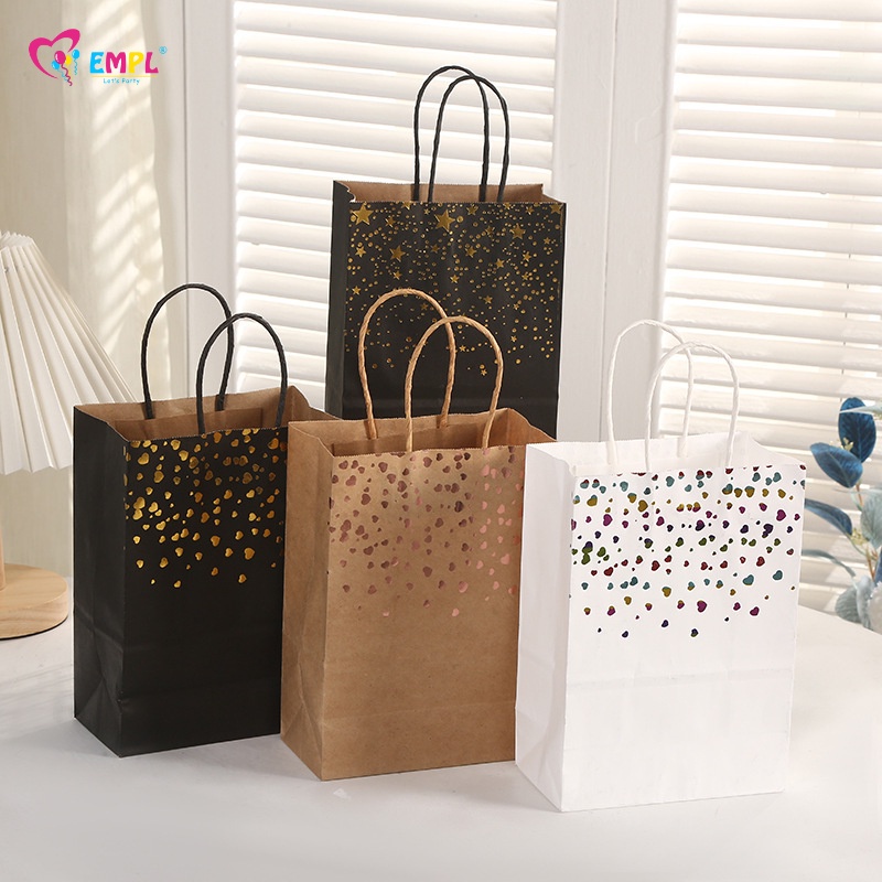 Gilded Printing Kraft Paper Bag 21 * 15 * 8cm Bag Candy Bag Birthday/wedding/party