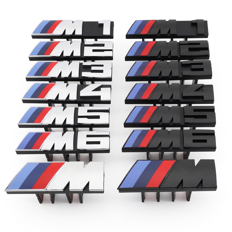 สติกเกอร์ฉลากโลโก้ ABS รูปตัว M ติดกระจังหน้ารถยนต์ สําหรับ BMW X3X1 New 5 Series 4 Series 3 Series 