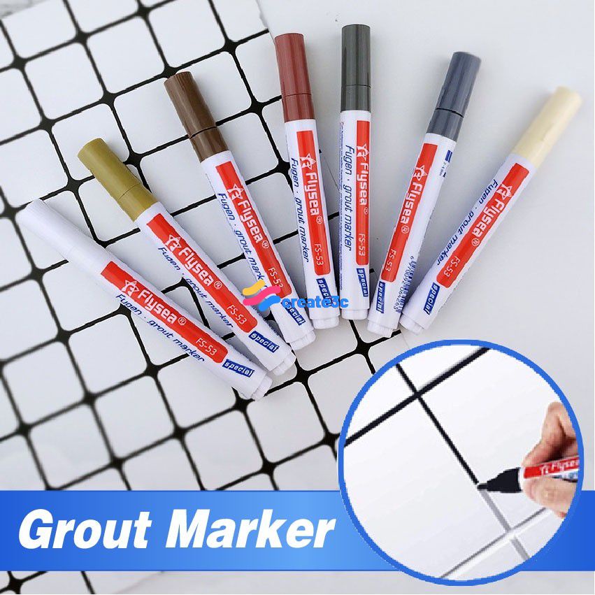Tile Reform Grout Marker Pen Sealer Filler Cleaner Floor Wall Toilet