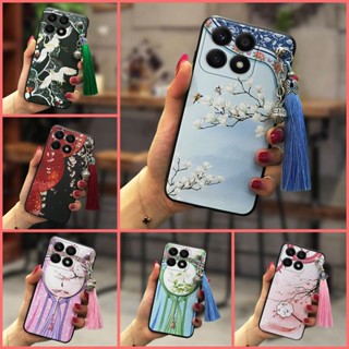 Soft Case Durable Phone Case For Honor X8a cartoon Anti-dust Dirt-resistant Silicone Anti-knock Fashion Design armor case