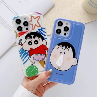 เคสโทรศัพท์มือถือ ซิลิโคนนุ่ม ใส กันกระแทก ลายการ์ตูนชินจังน่ารัก สีแคนดี้ หรูหรา สําหรับ iPhone 14 12 13 11 Pro MAX Plus 6 6S SE 2020 7 8 Plus X XR XS MAX 14Pro