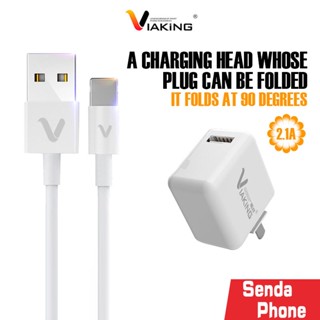 VIAKiNG สายชาร์จ + หัวชาร์จ รุ่น 3C-7 Adapter fast charge คุณภาพดี สินค้าคุ้มค่า คุ้มราคา 2.1 A ชาร์จเร็ว